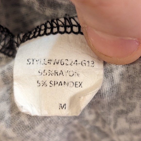 41 Hawthorn Midi Long Sleeve Real Wrap Dress Black Geometric Print Sz Medium - Picture 3 of 8